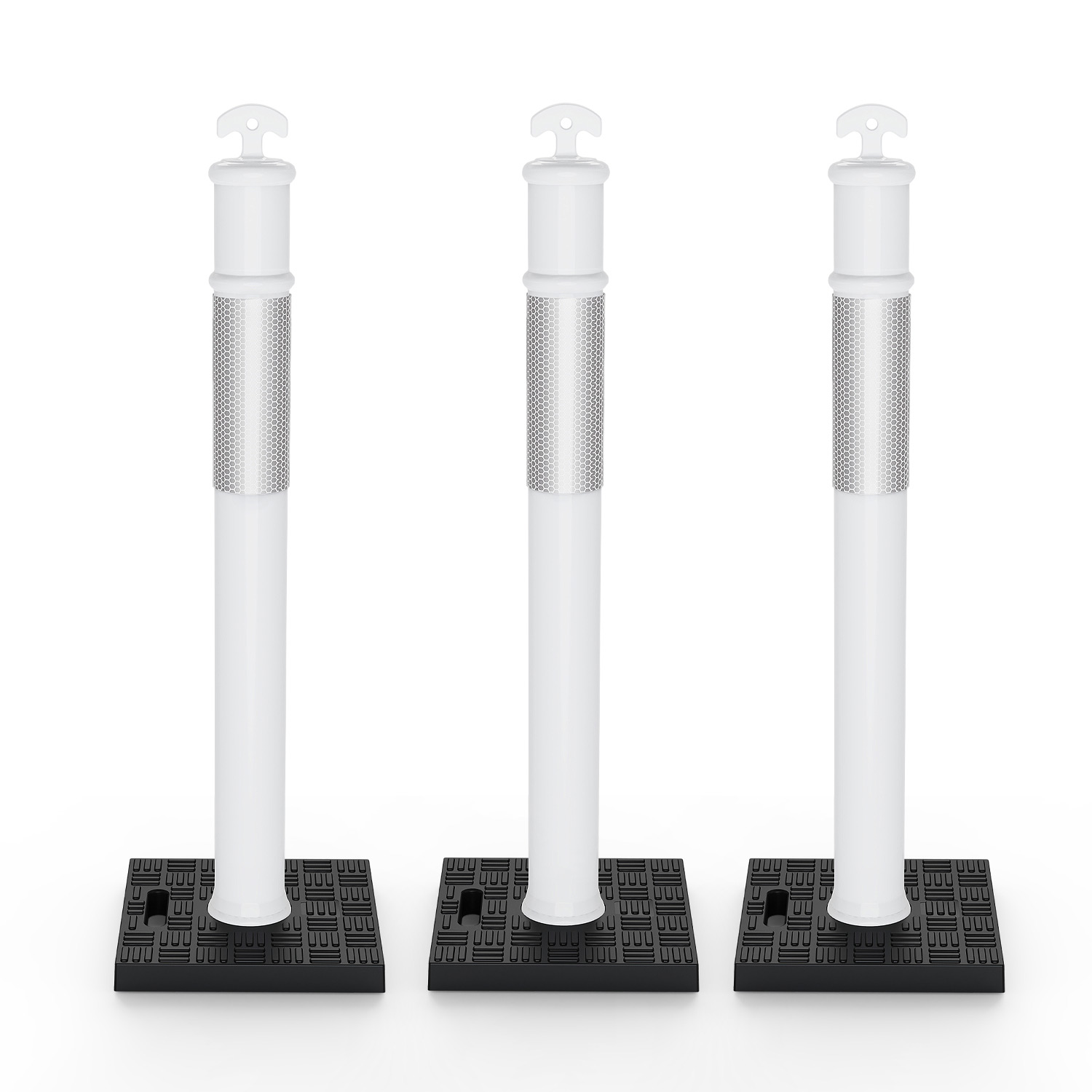 (3 Pack) BATTIFE Delineator Post with Base 45 