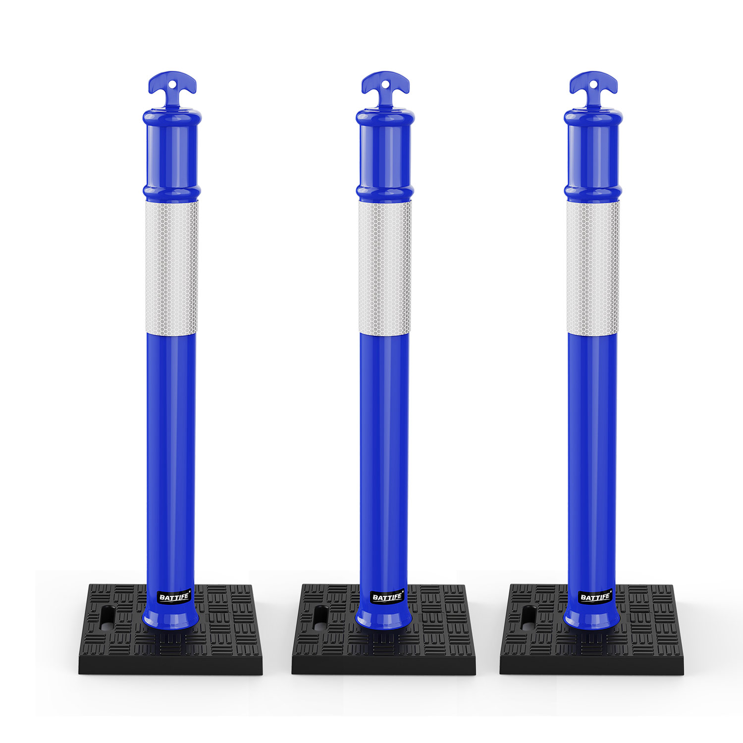 
(3 Pack) BATTIFE Delineator Post with Base 45 