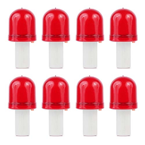 [8 Pack] Traffic Cone Flasher Warning LED Light, Roadblock Lamp 360 Degree Visible with 3 Flashing Modes for Collapsible Traffic Safety Cones, Parking, Camping and Emergency