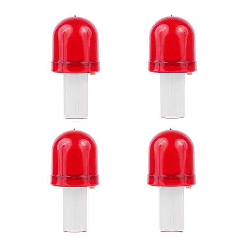 [4 Pack] Traffic Cone Flasher Warning LED Light, Roadblock Lamp 360 Degree Visible with 3 Flashing Modes for Collapsible Traffic Safety Cones, Parking, Camping and Emergency